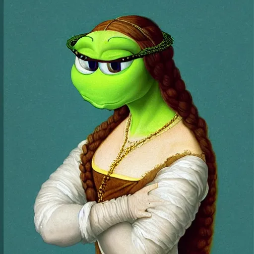 Prompt: a renaissance style portrait painting of Mike Wazowski