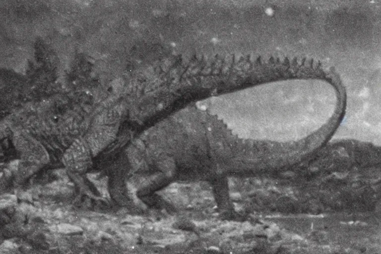 Image similar to The first picture ever taken on earth, at the time of dinosaurs, 65 million years ago