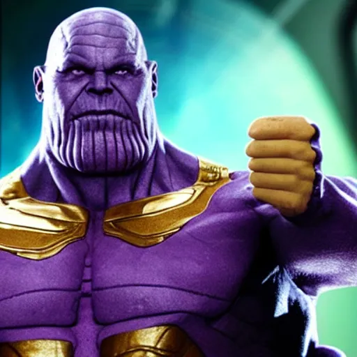 Image similar to thanos thumbs up