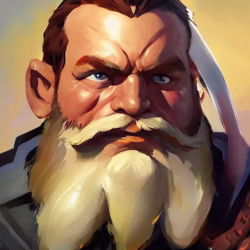 Prompt: greg manchess portrait painting of gimli as overwatch character, medium shot, asymmetrical, profile picture, organic painting, sunny day, matte painting, bold shapes, hard edges, street art, trending on artstation, by huang guangjian and gil elvgren and sachin teng