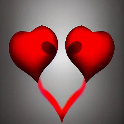 Image similar to two red hearts, friendship, love, sadness, dark ambiance, concept by Godfrey Blow, featured on deviantart, drawing, sots art, lyco art, artwork, photoillustration, poster art