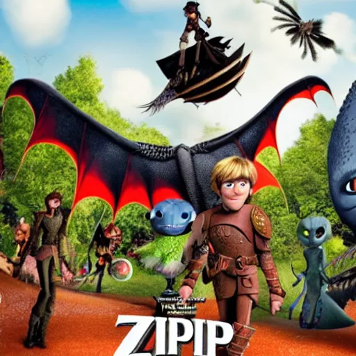 Image similar to zippleback from how to train your dragon