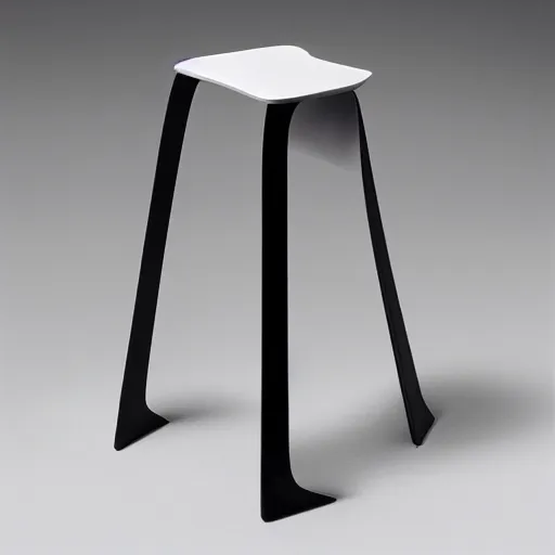 Image similar to a minimalistic stool by Zaha hadid