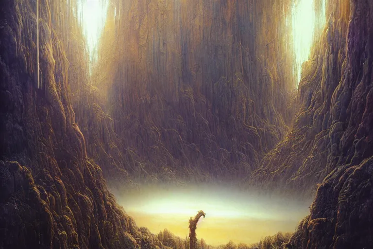 Image similar to amazing concept painting, by Jessica Rossier and HR giger and Beksinski, hallucination, garden of eden