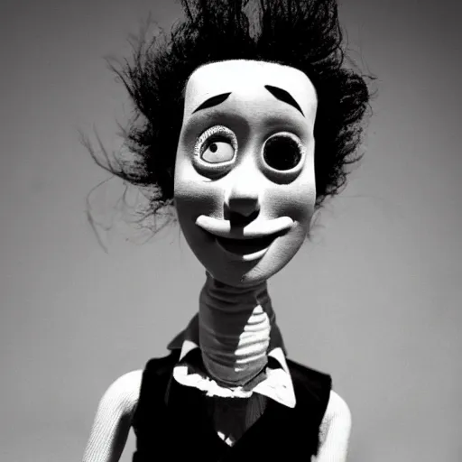 Image similar to ultra high detailed stunning portrait of a ventriloquist dummy in eraserhead, scary, horrifying, creepy