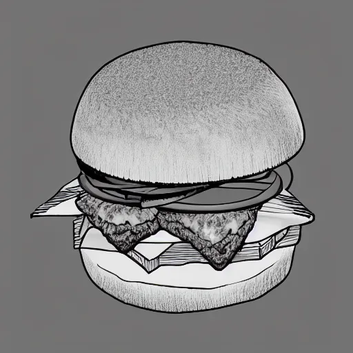Prompt: burger, concept art