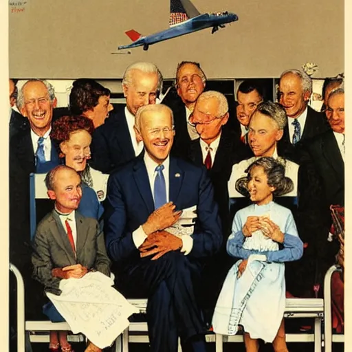 Prompt: joe biden by norman rockwell