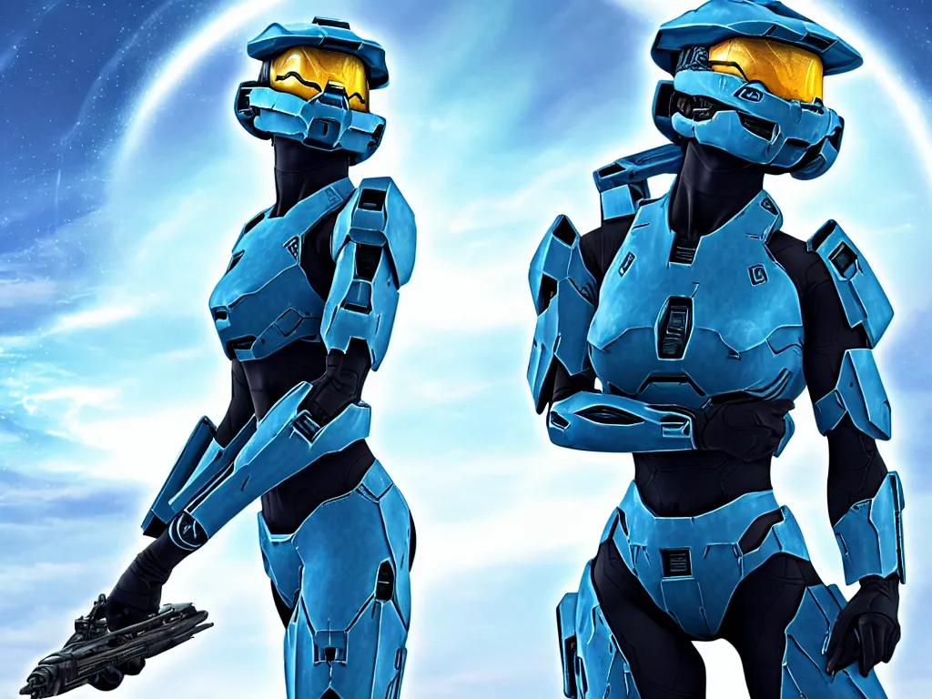 Image similar to halo, cortana