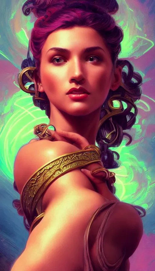 Prompt: mythology, neon, Moors vol.1 Photo Reference Pack For Artists artstation, fibonacci, sweat drops, insane, pinup, intricate, highly detailed, digital painting, artstation, concept art, smooth, sharp focus, illustration, Unreal Engine 5, 8K, art by artgerm and greg rutkowski and alphonse mucha