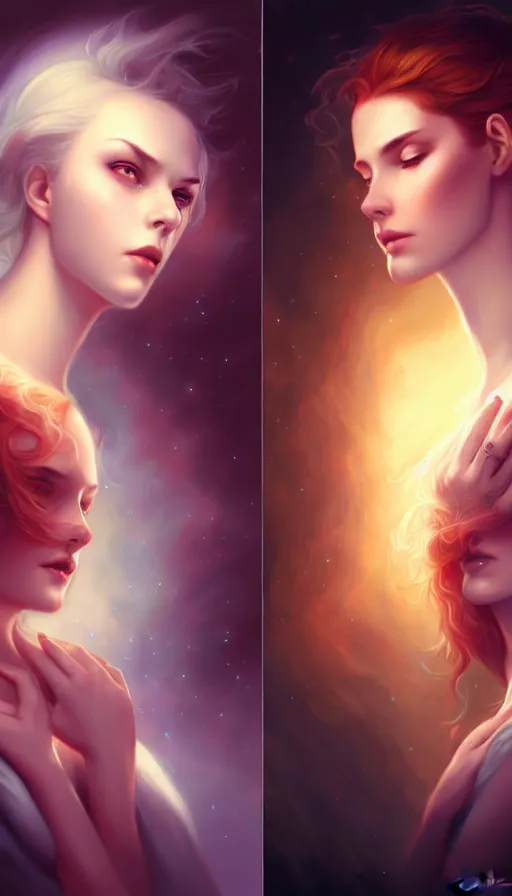 Image similar to the two complementary forces that make up all aspects and phenomena of life, by Charlie bowater