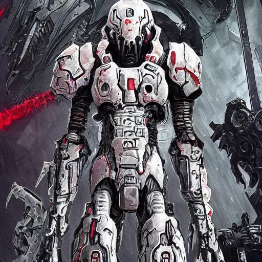 Image similar to doom slayer, tsutomu nihei art