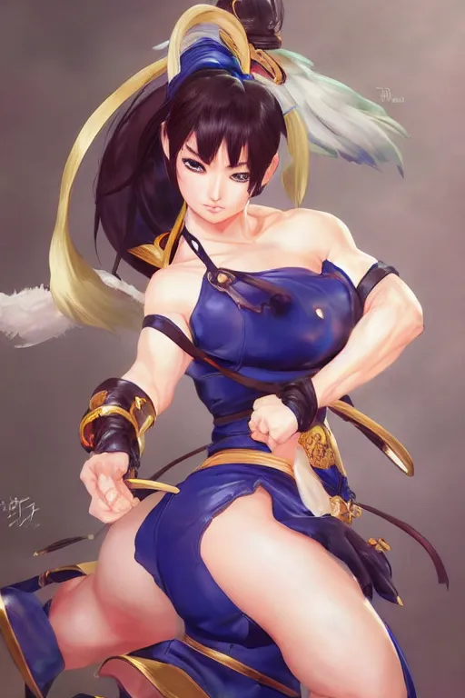 Image similar to A semi realistic anime portrait of Chun li, by Stanley Artgerm Lau, WLOP, Rossdraws, James Jean, Andrei Riabovitchev, Marc Simonetti, and Sakimichan, tranding on artstation, SFW version