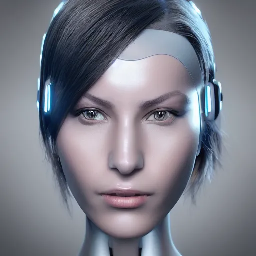 Image similar to “sensual woman cyborg, futuristic, octane render, hyper realism, high detail”