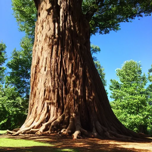 Prompt: a giant tree giving a lecture