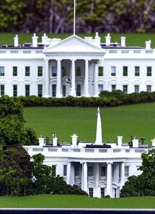 Prompt: White House, tilt shift