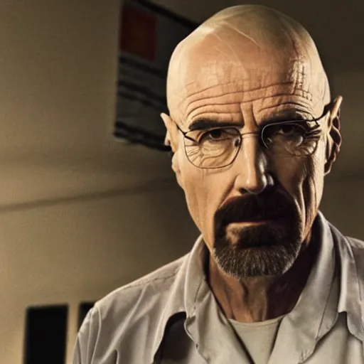 Image similar to Christopher Lee as Walter White in Breaking Bad