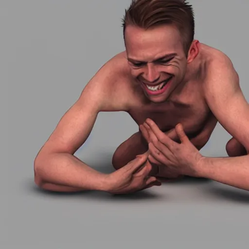 Image similar to endurance tickling guy, photorealistic, detailed