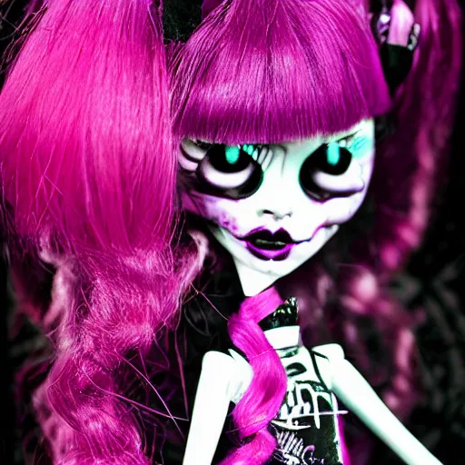 Prompt: monster high haunt couture doll, photography, hd, award winning photo.