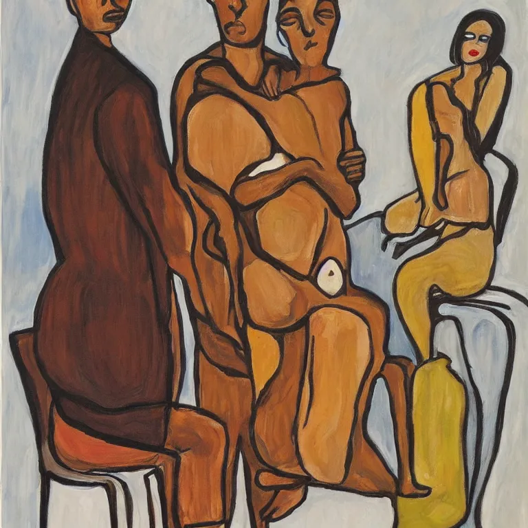 Prompt: a beautiful world by Alice Neel