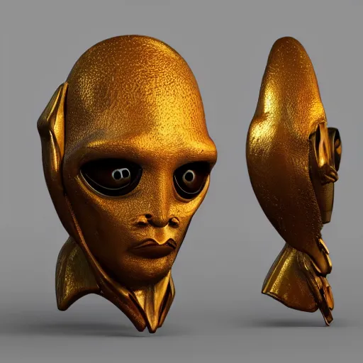 Prompt: artnouveau 3 d realistic unknown alien civilization portrait detailed 8 k