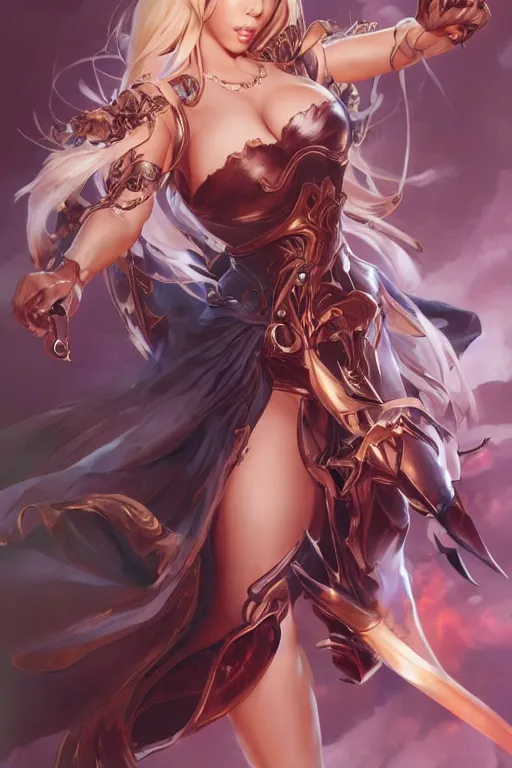 Image similar to Mariah Careyin a blade and soul spinoff artbook rendered by the artist Taran Fiddler, Joe Madureira, Nadezhda Tikhomirova, Jiyun Chae, Lê Long, trending on Artstation by Hyung Tae Kim, artbook, Stanley Artgerm Lau, WLOP, Rossdraws , James Gurney