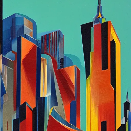 Image similar to new york, futurism, detailed, sharp