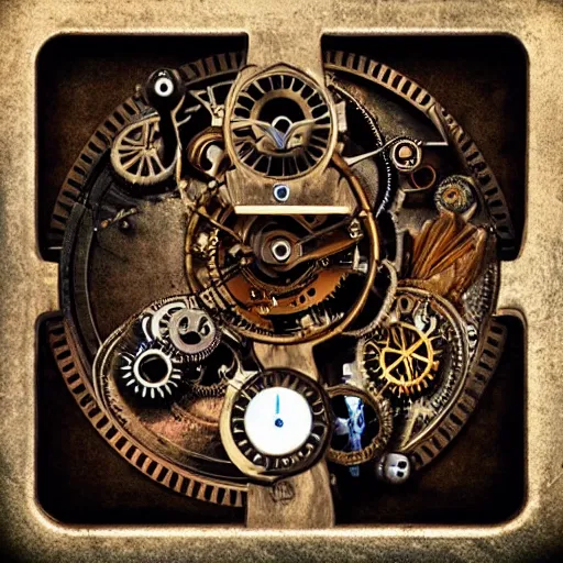 Prompt: “ a clockwork steampunk mammouth”