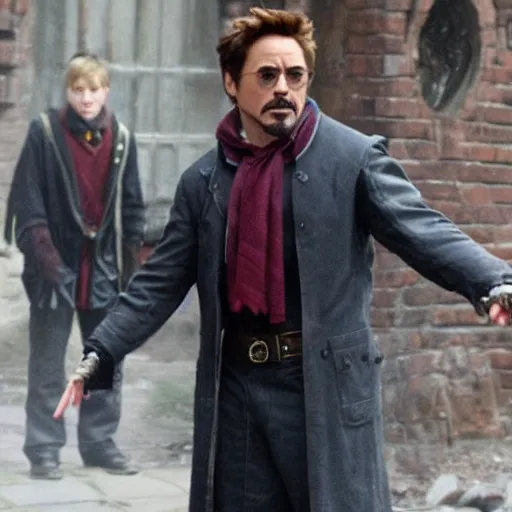 Prompt: Robert Downey Jr as Harry Potter