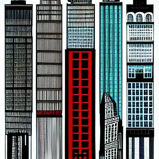 Prompt: Andy Warhol skyscrapers