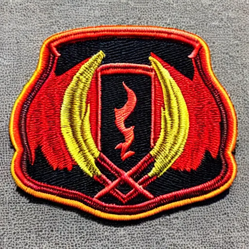 Image similar to fire station flame embroidered patch retro design