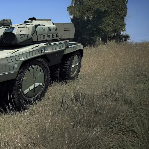 Image similar to futuristic military vehicles screenshot from arma 3, unreal engine 5, 8 k