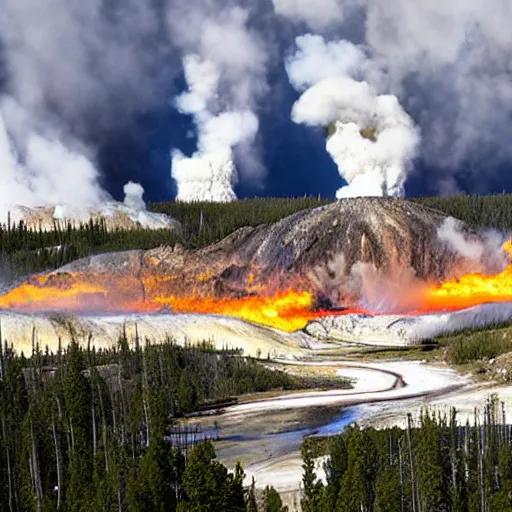 Image similar to yellowstone erupts