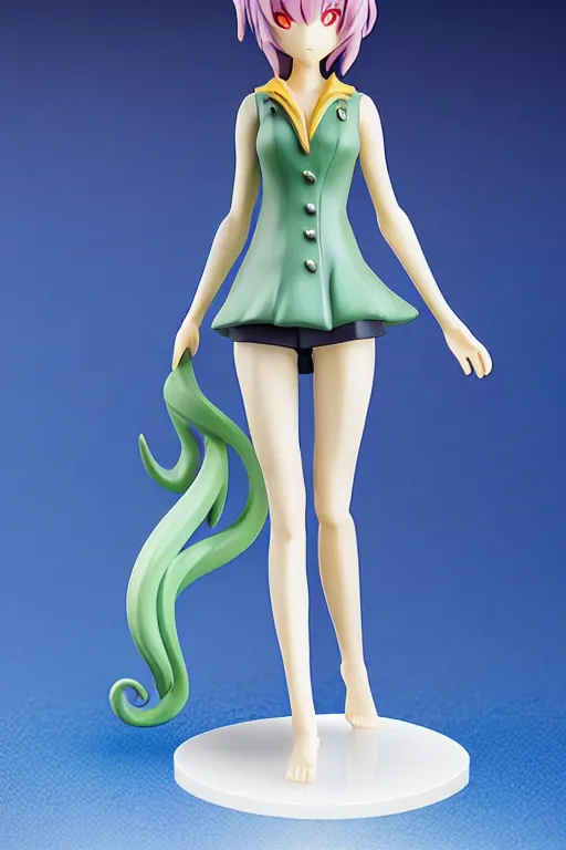Image similar to figurine of cthulu wearing an elegant summer blouse, personification, official store photo, commercial photo, featured on amiami, lovecraftian, 8 k, 8 5 mm, beautiful composition
