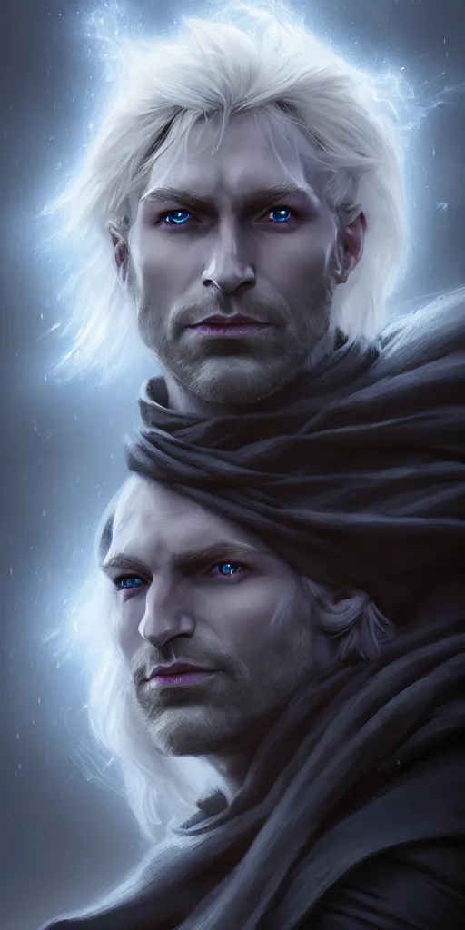 Prompt: ( hyperrealist dnd male nordic drow class portrait on a windy storm planet ) by daniel f. gerhartz and matt stewart, fantasy, photorealistic, dynamic lighting, bet face, handsome drow, beautiful, perfect factions, perfect drow, trending on artstation, poster, volumetric lighting, 4 k, award winning