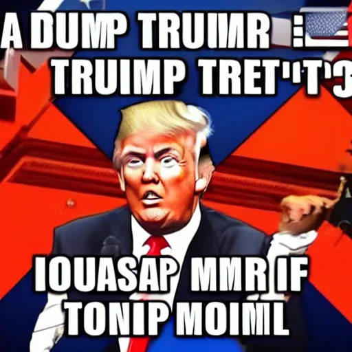 Prompt: a Donald Trump prison meme