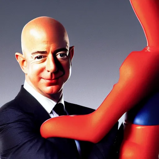 Image similar to jezz bezos as one of the coneheads movie still