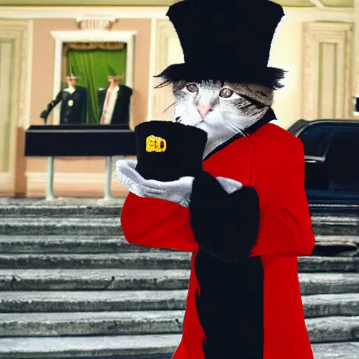 Image similar to the cat in the hat as the dictator of germany