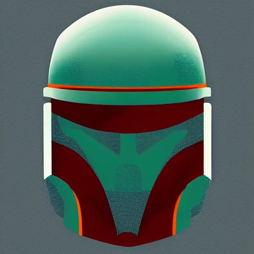 Image similar to vector, low poly, boba fett icon, digitalart, cgstation, artstation