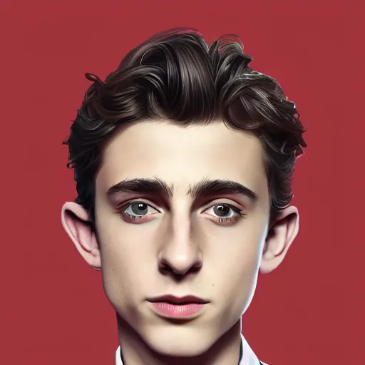 Image similar to Timothée Chalamet and Tom Holland crossbreed, illustrated and rendered by Xie Boli, trending on artstation, 4k, 8k, photorealistic imagery, photorealistic details, intricate, highly detailed