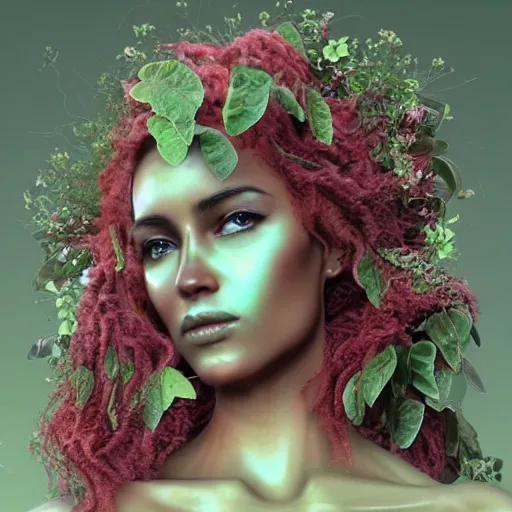 Image similar to if mother nature was a real female photorealistic