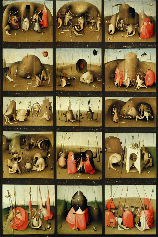 Image similar to hieronymus bosch sprite sheet