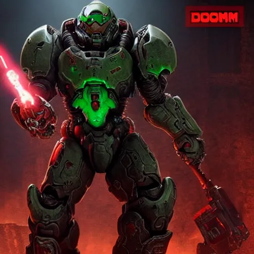 Image similar to doom slayer from doom eternal