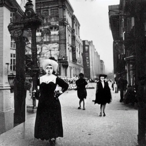 Prompt: photo portrait of a city cabaret female photo by Diane Arbus and Louis Daguerre