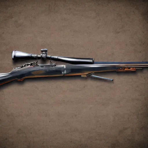 Prompt: realistic hunting rifle, medieval era, historical gun