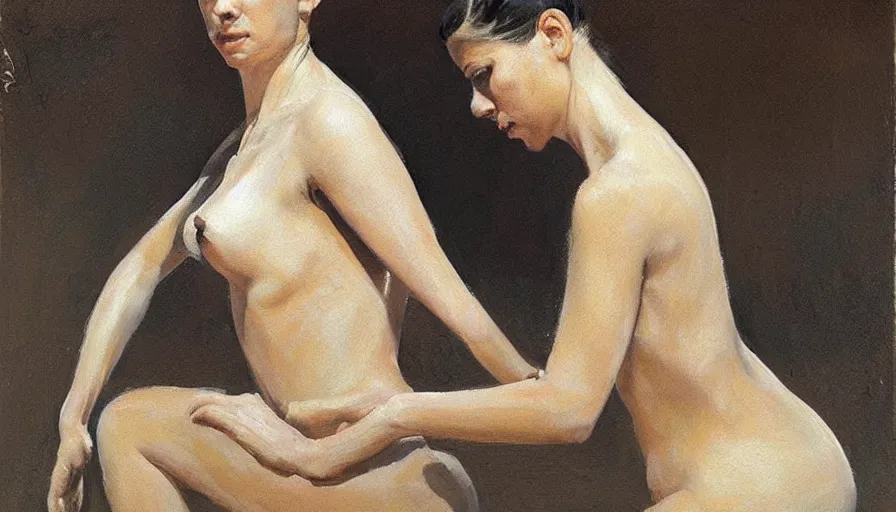 Image similar to painting by borremans, mata hari, detailed, stunning