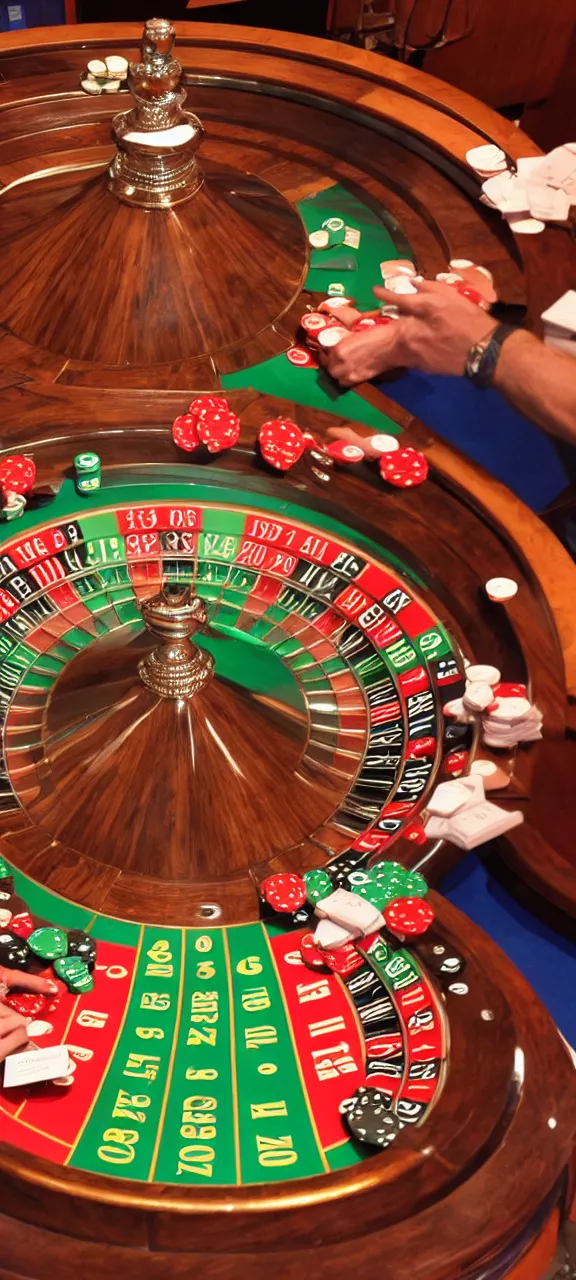 Image similar to raoul duke gambling at a roulette table, 4 k, detailed, photo, realistic, coherent