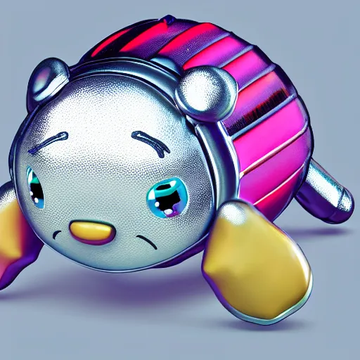 Image similar to cute isopod going to school, octane render, cute, sanrio