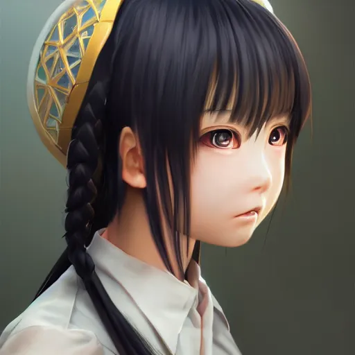 Image similar to ultra-detailed, HD semirealistic anime CG concept art digital painting of a Japanese schoolgirl, by a Chinese artist at ArtStation, by Huang Guangjian, Fenghua Zhong, Ruan Jia, Xin Jin and Wei Chang. Realistic artwork of a Chinese videogame, gentle an harmonic colors.