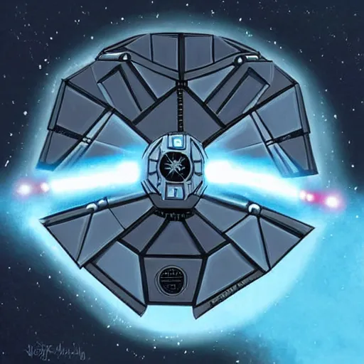 Image similar to a tie fighter from star wars