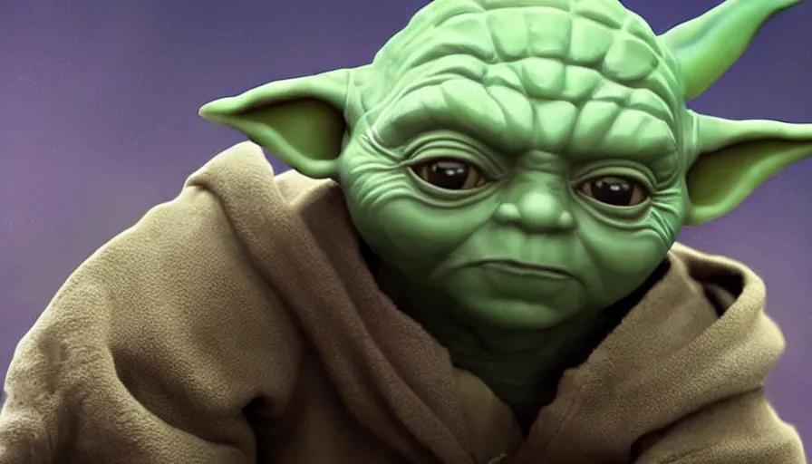 Image similar to Yoda is Vin Diesel, hyperdetailed, artstation, cgsociety, 8k